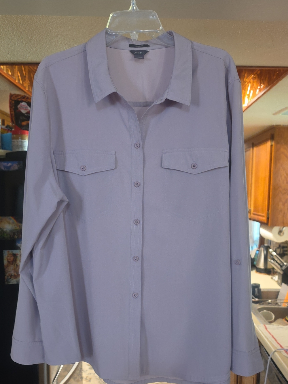 Eddie Bauer Lavender Button-Down Shirt